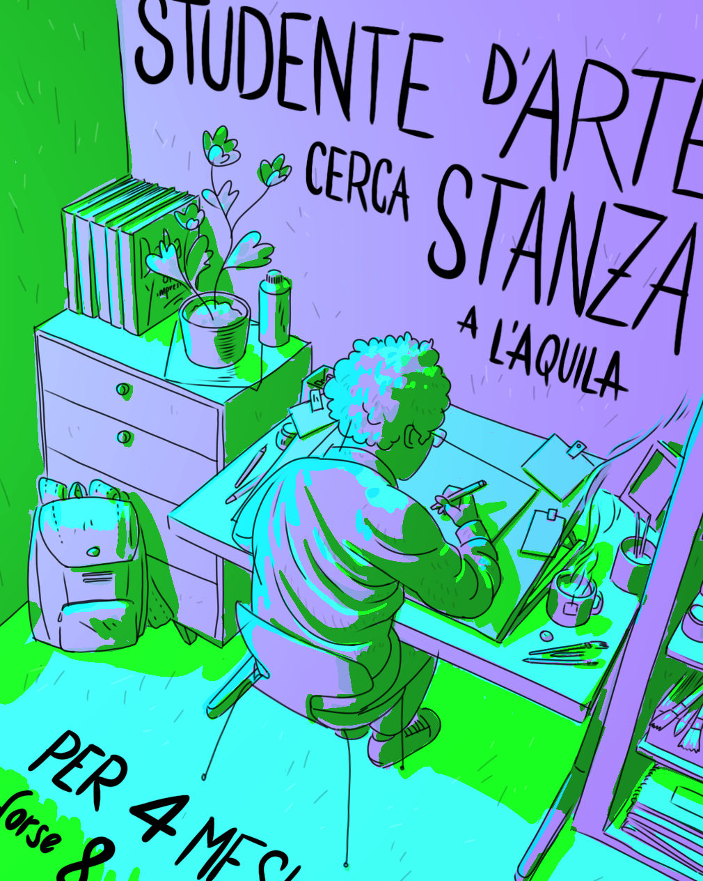 Detail of a flyer by quasi for a flat search