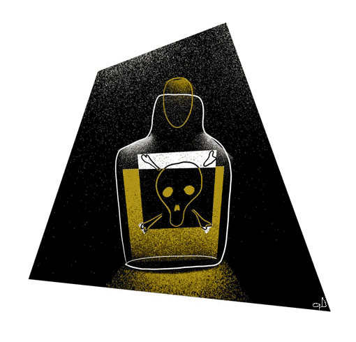 Digital illustration by quasi of a flask of poison