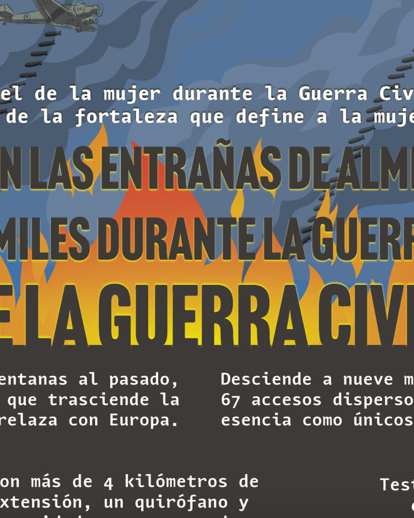 Detail of the Promotional flyer design by quasi for a mural on the back of the Cervantes Theatre of Almeria, Spain.