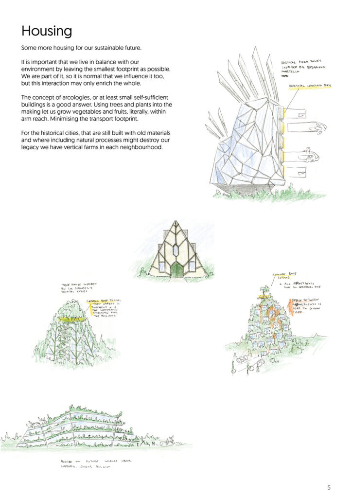 Housing page of a world building teaser booklet for AGES to the COSMOS