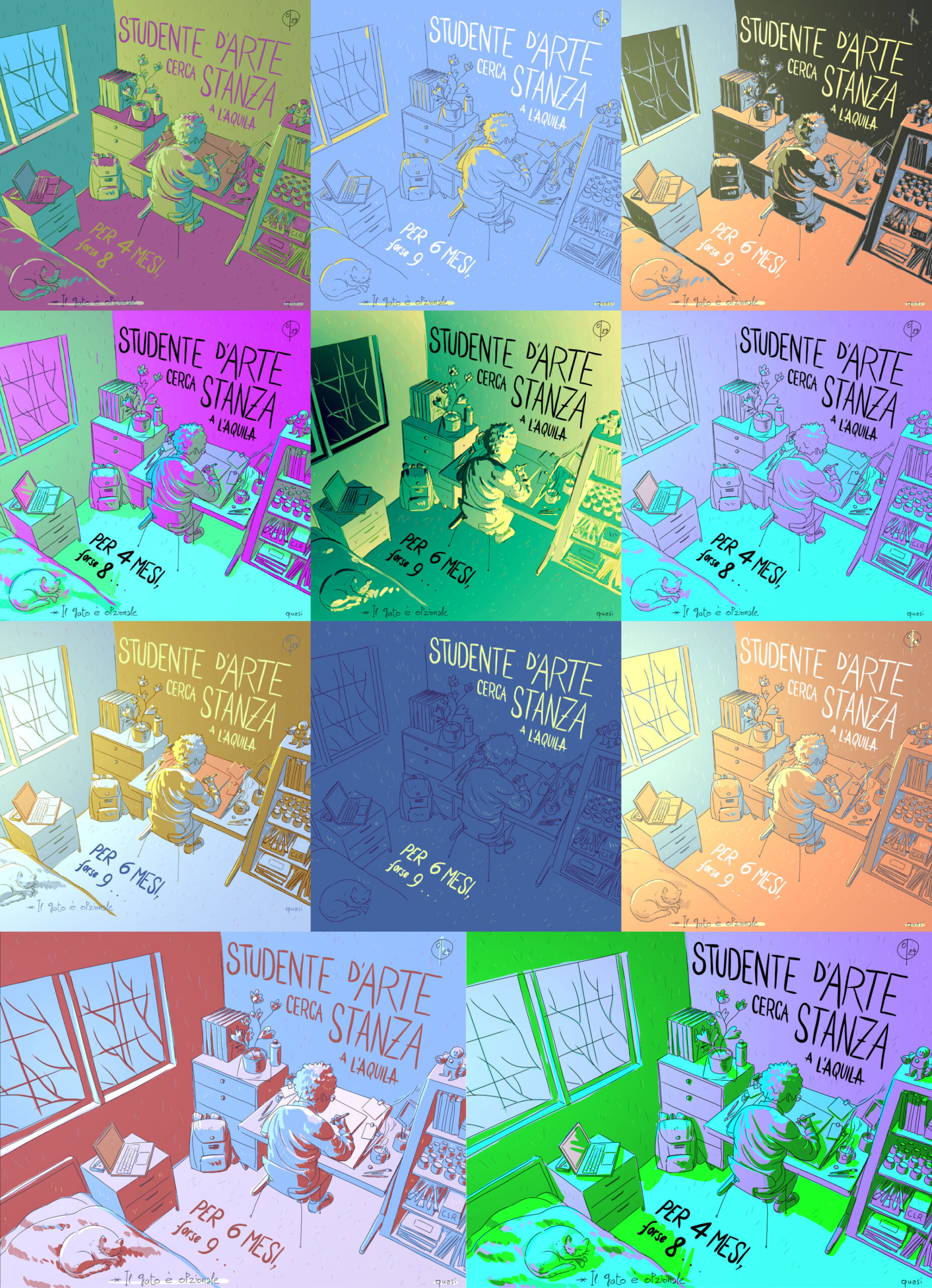 Series of digital flyers by quasi for a flat search