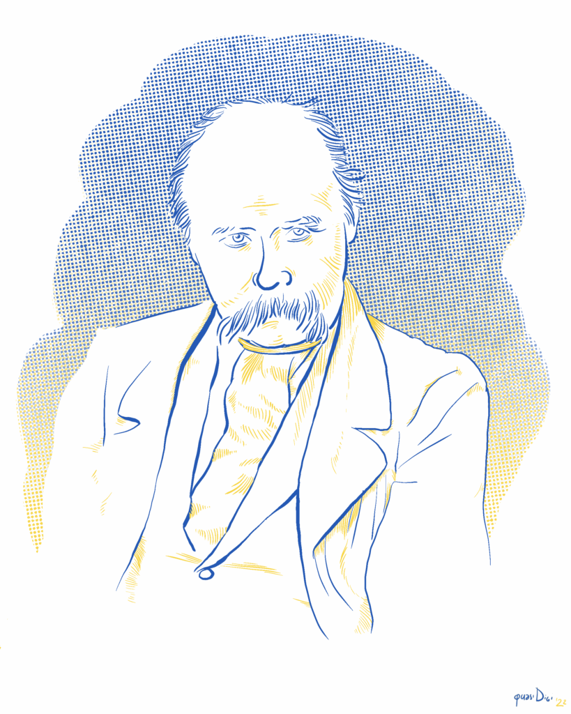 Illustration by quasi of Taras Shevchenko