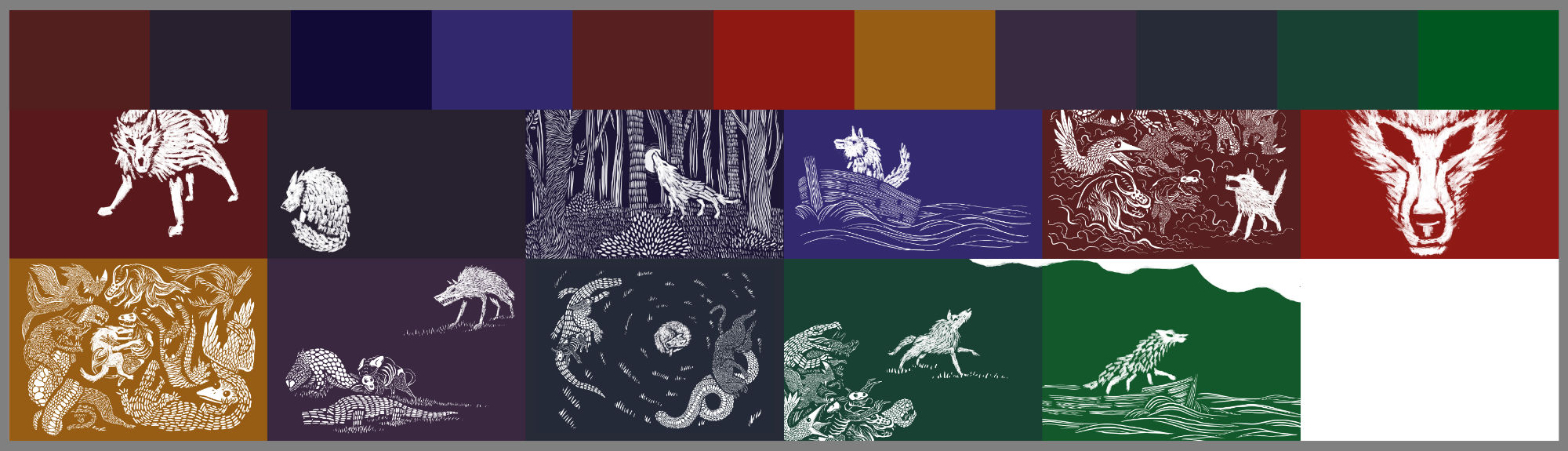 Process of the illustration by quasi for Where the Wild Things Are. A book by Maurice Sendak