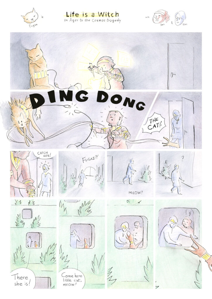 Page 1 of a two-page comic by quasi set in the world of AGES to the COSMOS.