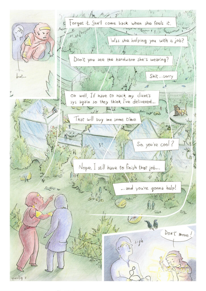 Page 2 of a two-page comic by quasi set in the world of AGES to the COSMOS.