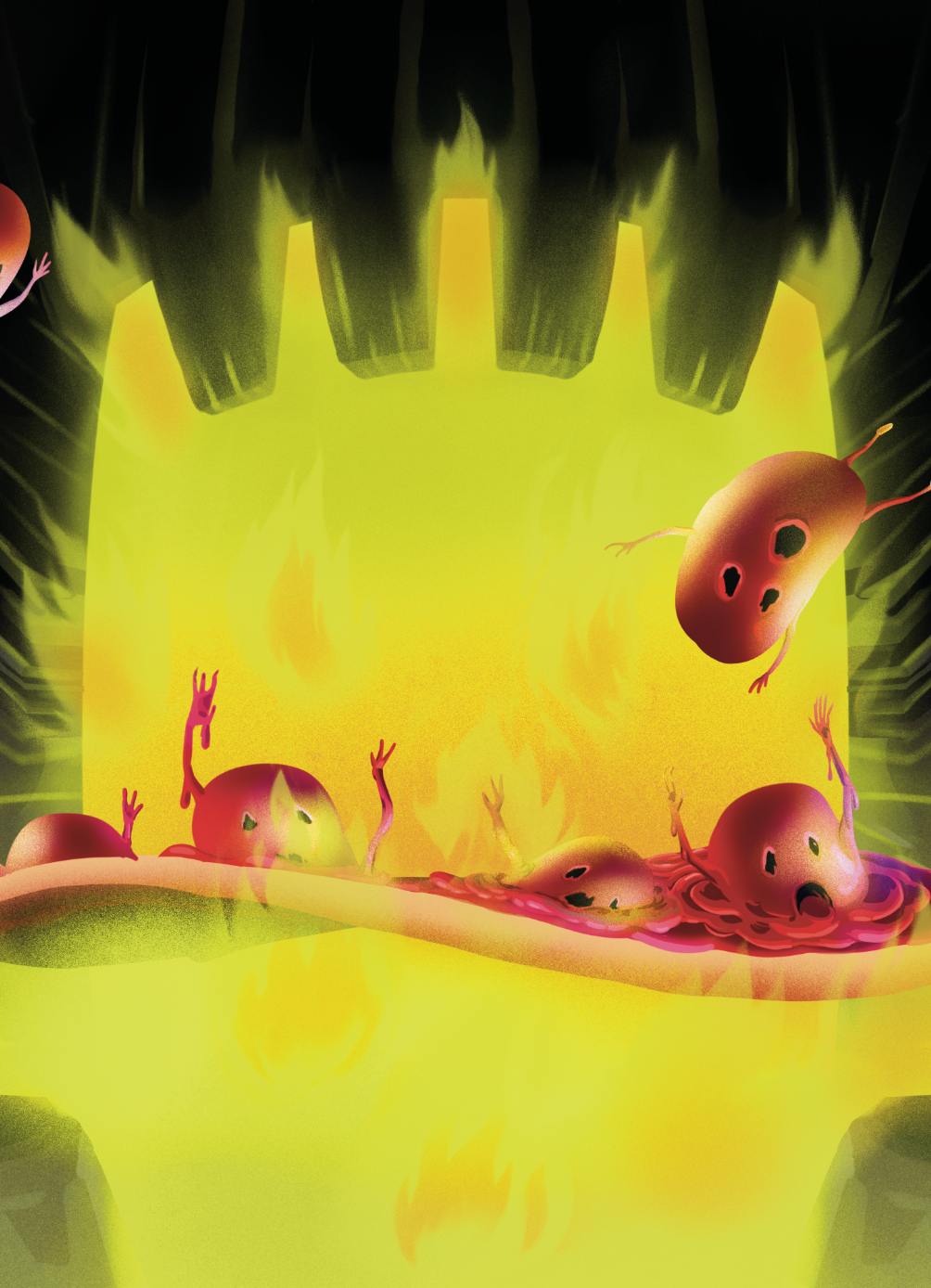 DEtail of the digital illustration by quasi of the Tomato hell